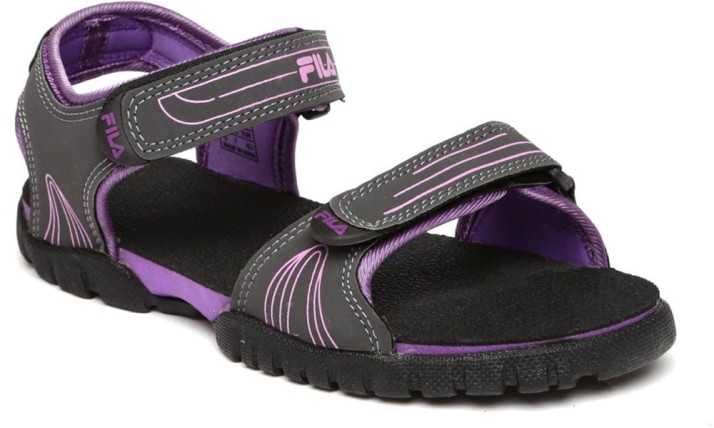fila sandals grey