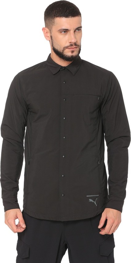 Puma Men Solid Casual Black Shirt - Buy 