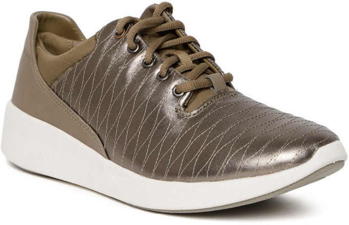 clarks sneakers womens silver