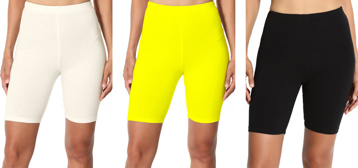 womens yellow cycling shorts