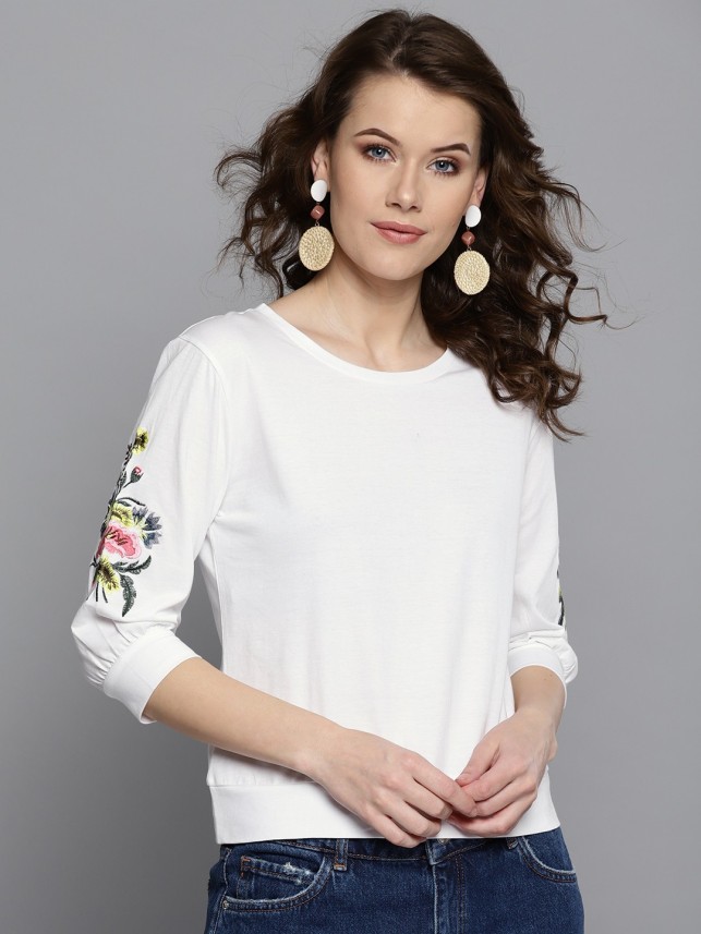 flipkart long t shirts for womens