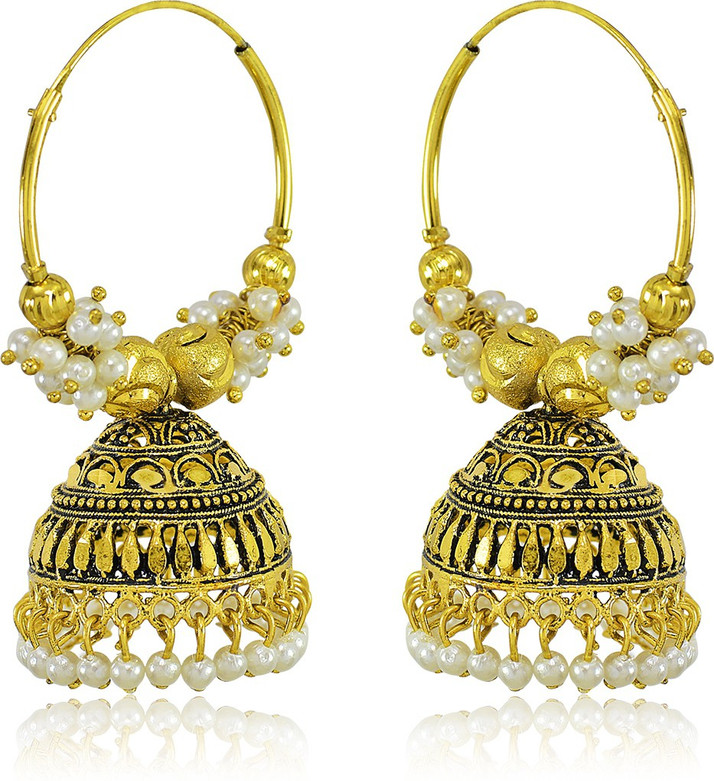 Buy SHI Jewellery Bali Hoop Jhumka 