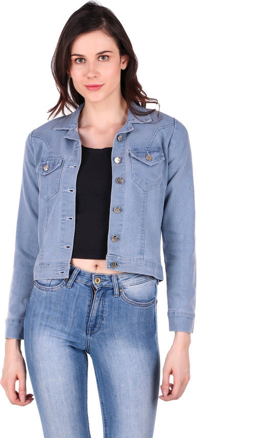 denim jacket for girl flipkart