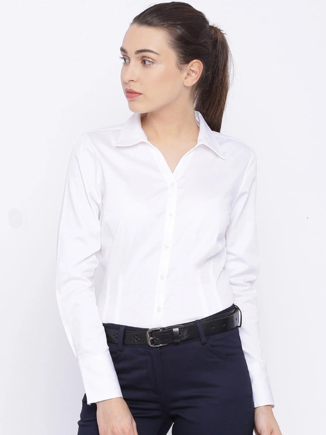 white formal shirt for womens