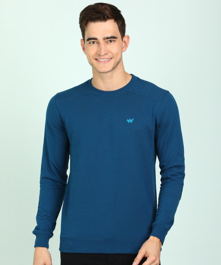 wildcraft full sleeve solid men's sweatshirt