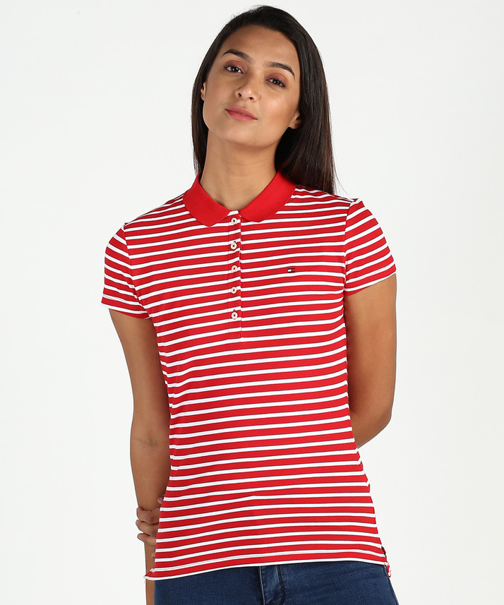 red and white t shirt womens