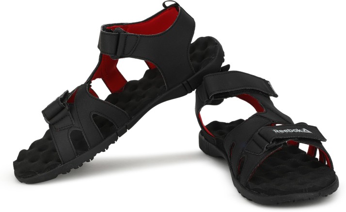reebok black sandals