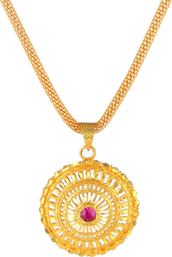 Gold Plated Traditional round pendant 