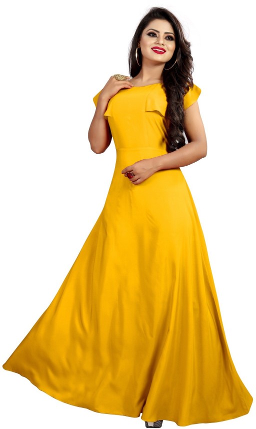 yellow gown flipkart