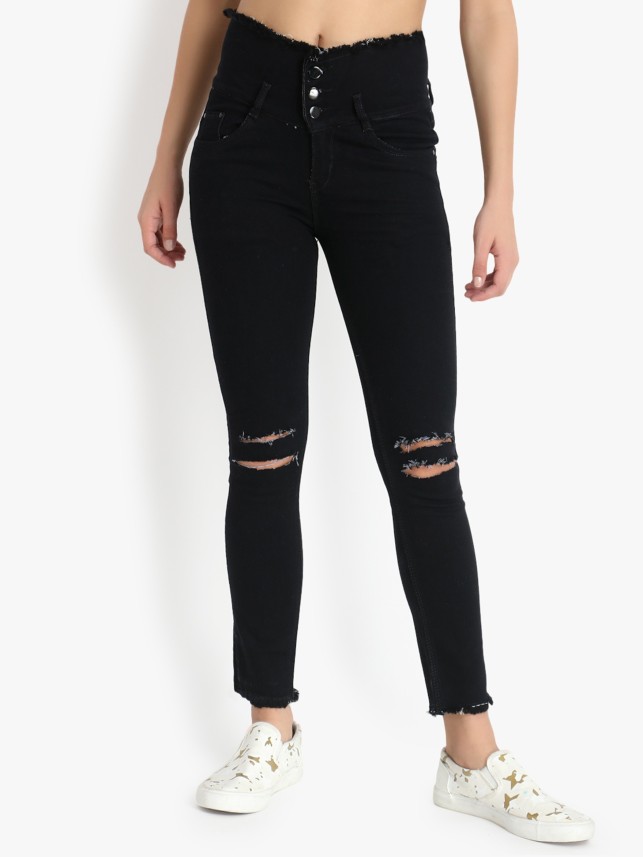 flipkart black jeans for ladies