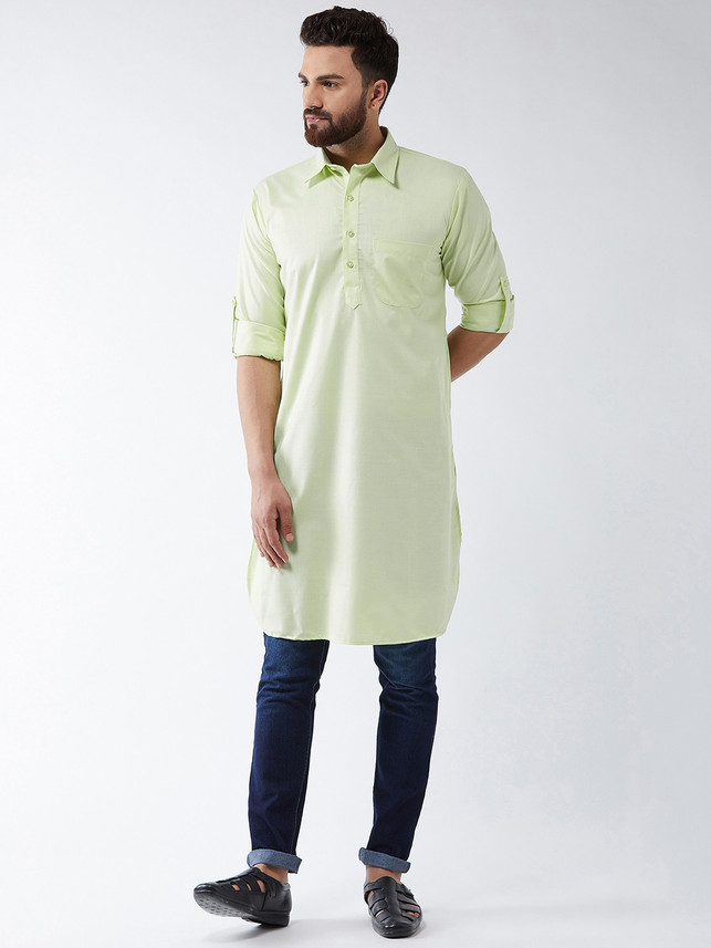 SOJANYA Men Solid Pathani Kurta - Buy 