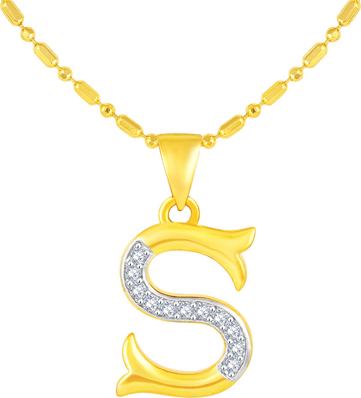 s alphabet pendant gold