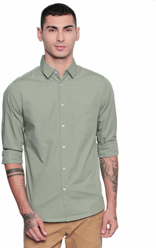 light green shirt mens