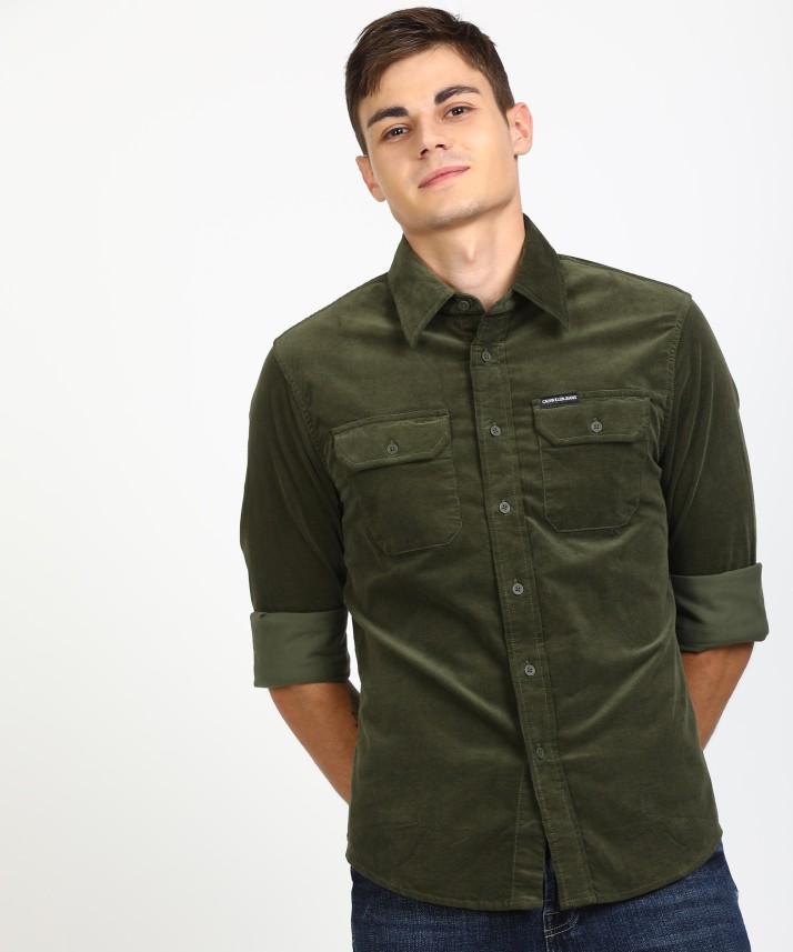 calvin klein green shirt
