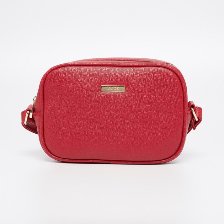 red sling bag