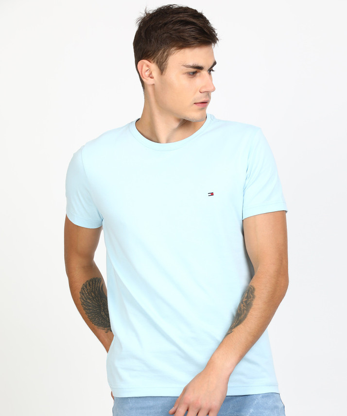 tommy hilfiger light blue t shirt
