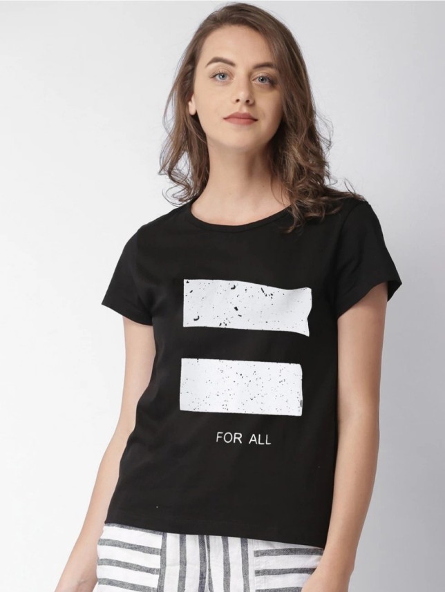 black t shirt flipkart