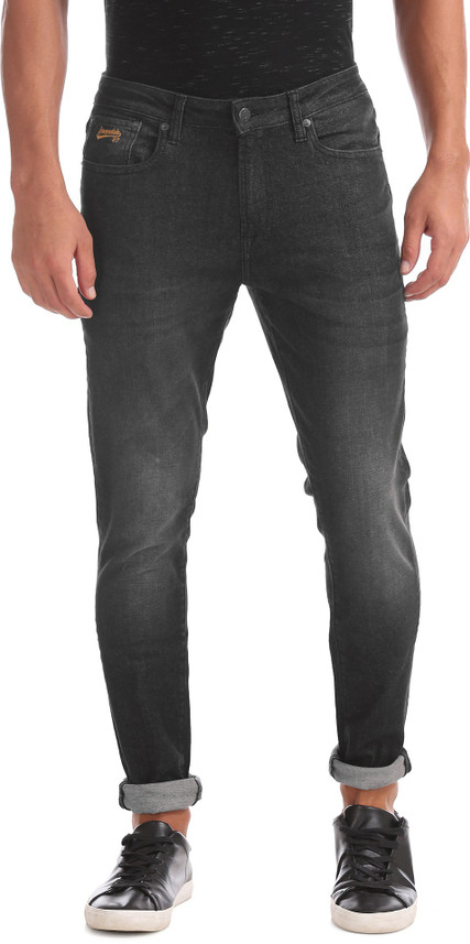 AEROPOSTALE Super Skinny Men Black 