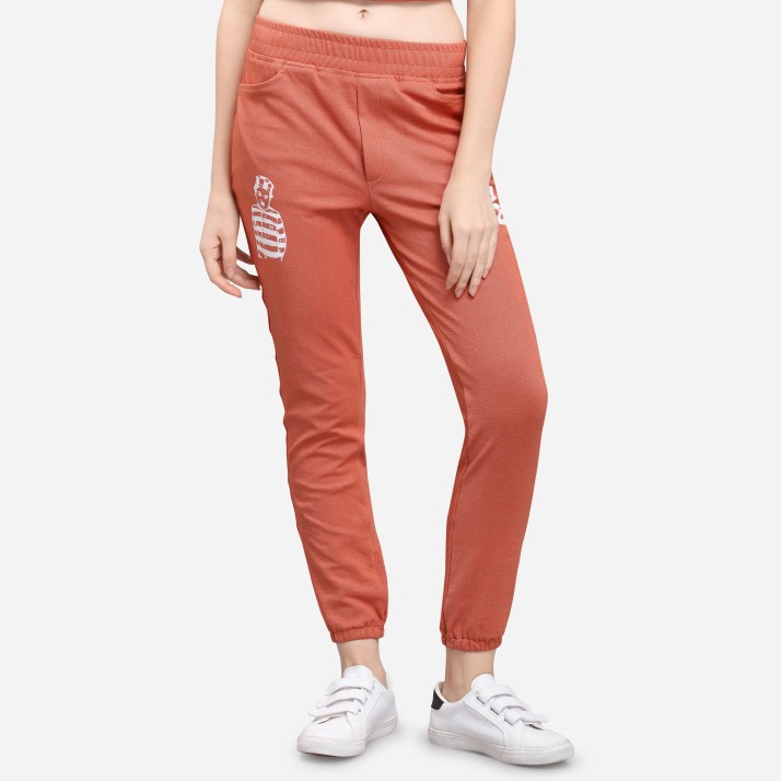 orange track pants womens