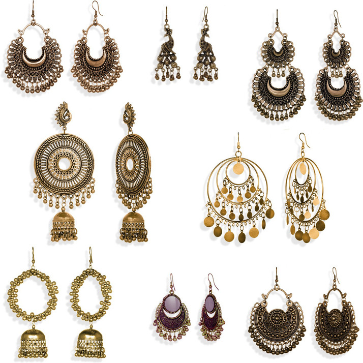 oxidised earrings flipkart