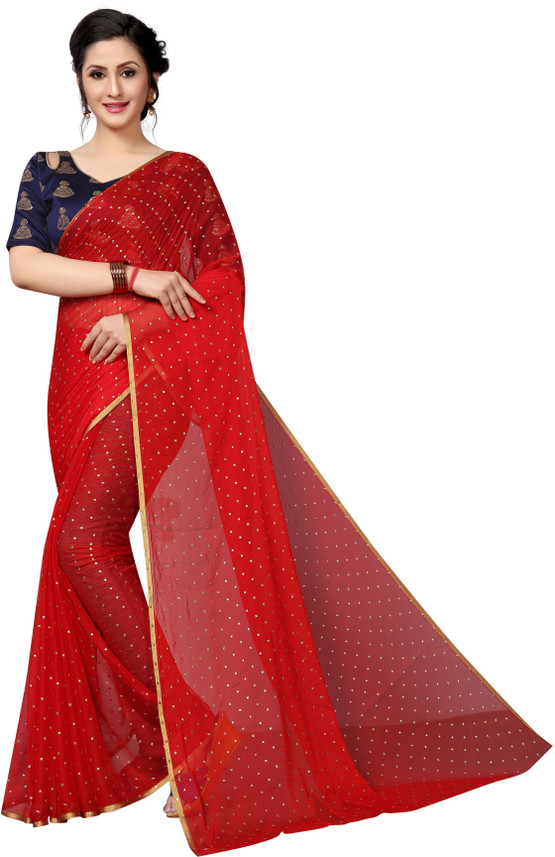 Chiffon sarees online flipkart clearance