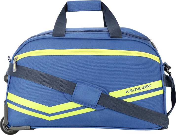 Kamiliant By American Tourister Kam Zoro Whd 52cm Blue Duffel With Wheels Strolley Blue Price In India Flipkart Com