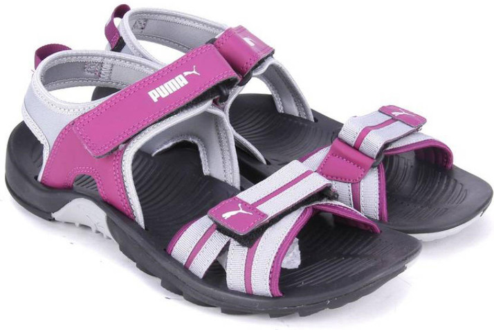 purple puma sandals