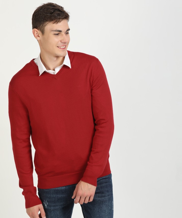 calvin klein jeans red sweater