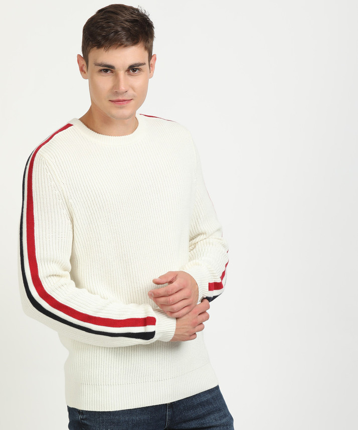 calvin klein white sweater mens