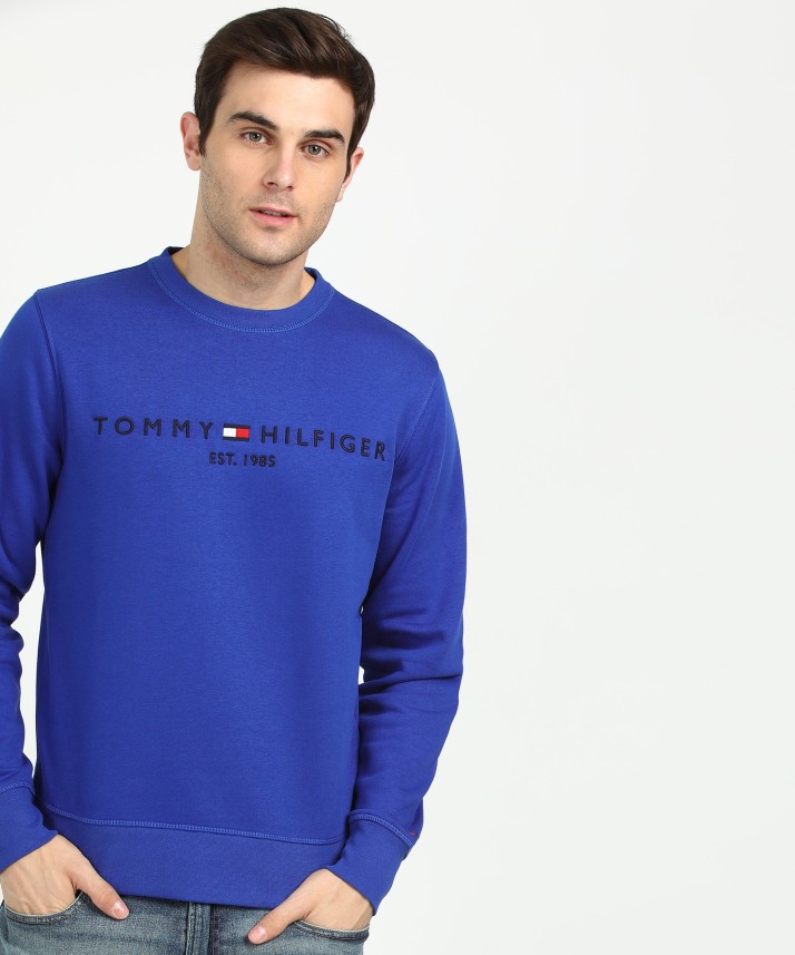 Sleeve Embroidered Men Sweatshirt 