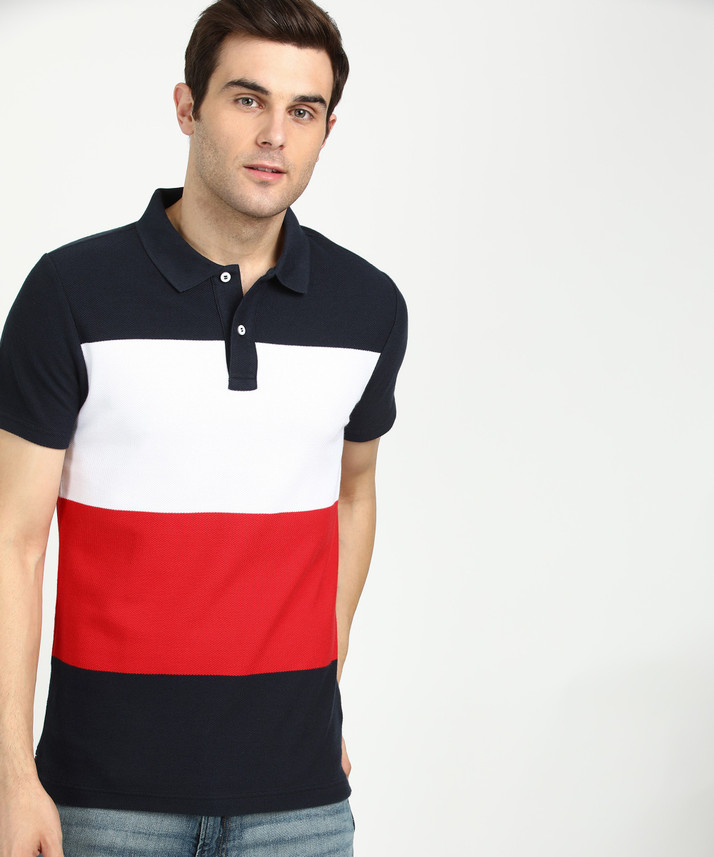 TOMMY HILFIGER Color Block Men Polo 
