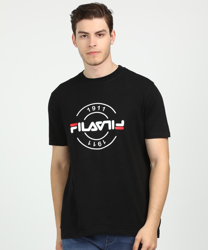 fila t shirt mens black