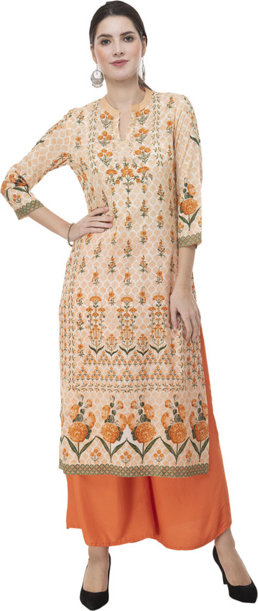 Sabhyata Women Printed Straight Kurta 