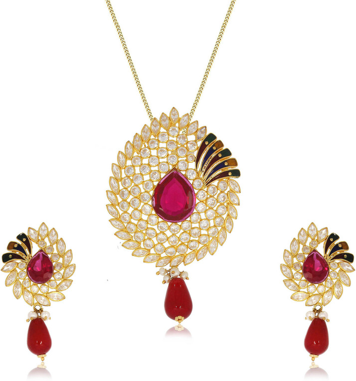 Gold Jewellery Set 18kt Beads Earring 