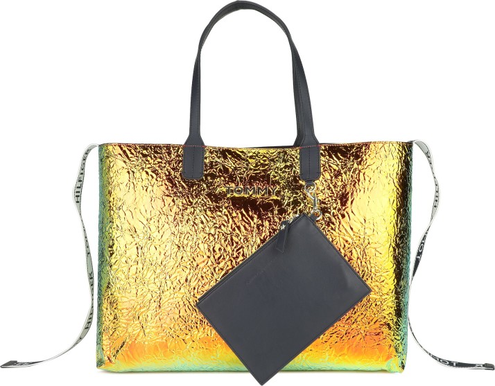 tommy hilfiger iridescent tote bag