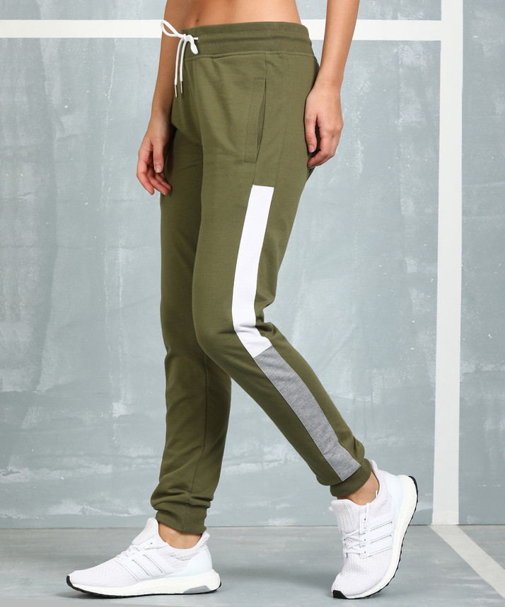 womens green track pants