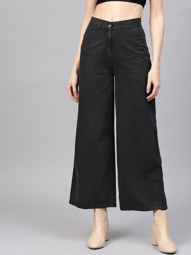 SASSAFRAS Flared Women Denim Black 
