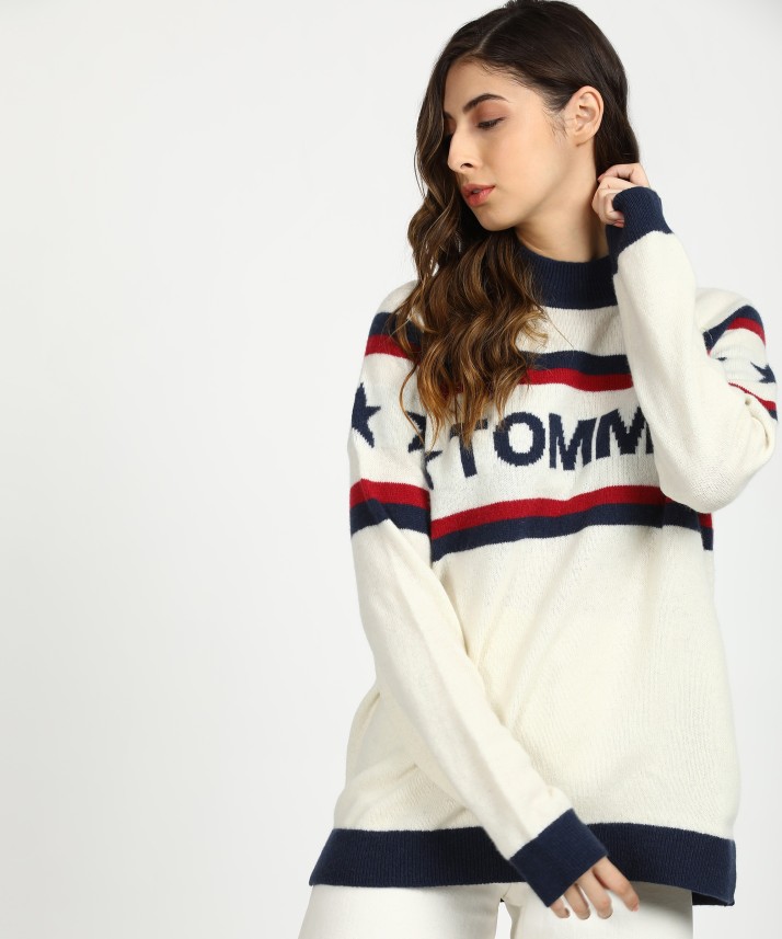 tommy white sweater