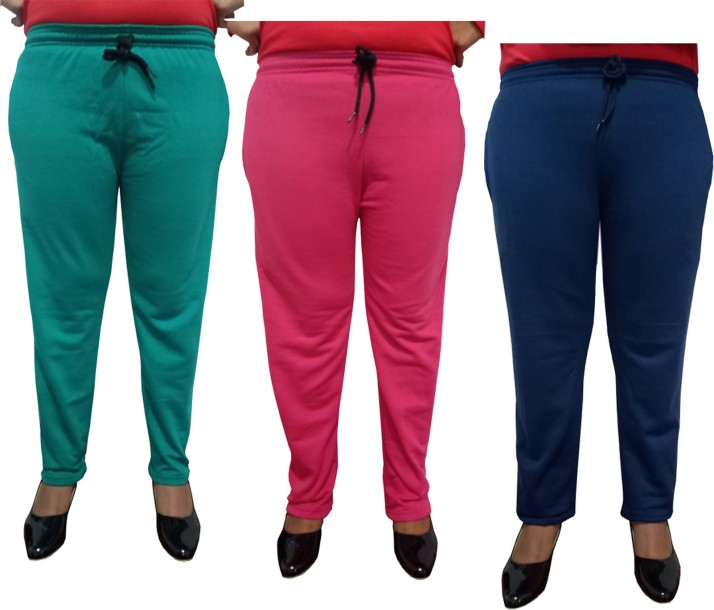 Indistar Solid Women Blue Track Pants