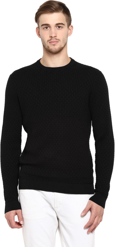 red tape black sweater