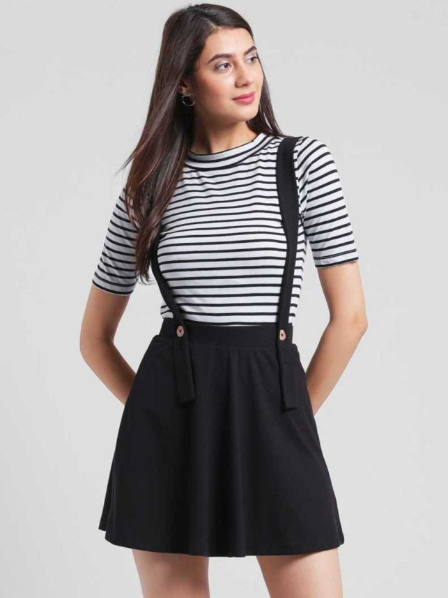 short skirt dungarees