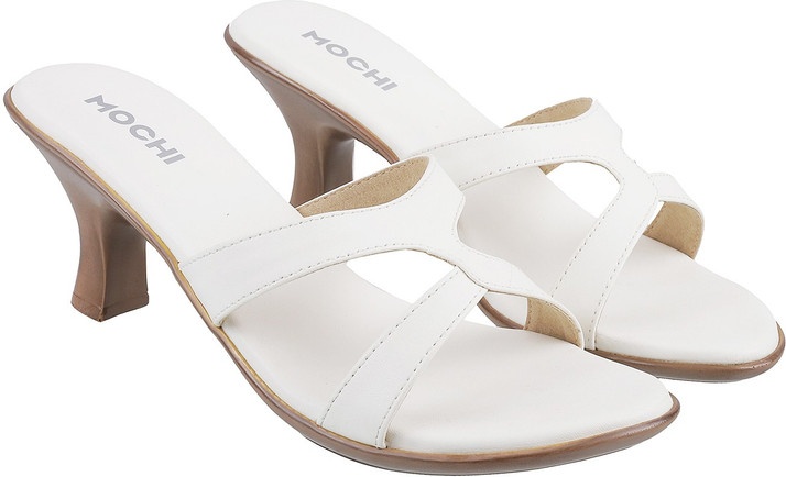 Mochi white heels clearance