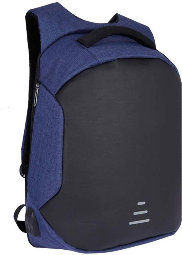 anti theft backpack blue