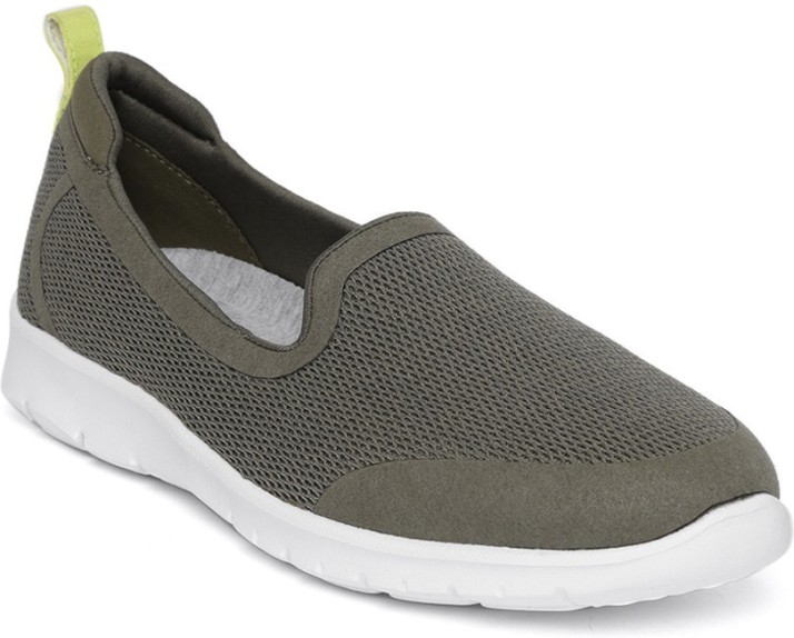womens olive green slip on sneakers