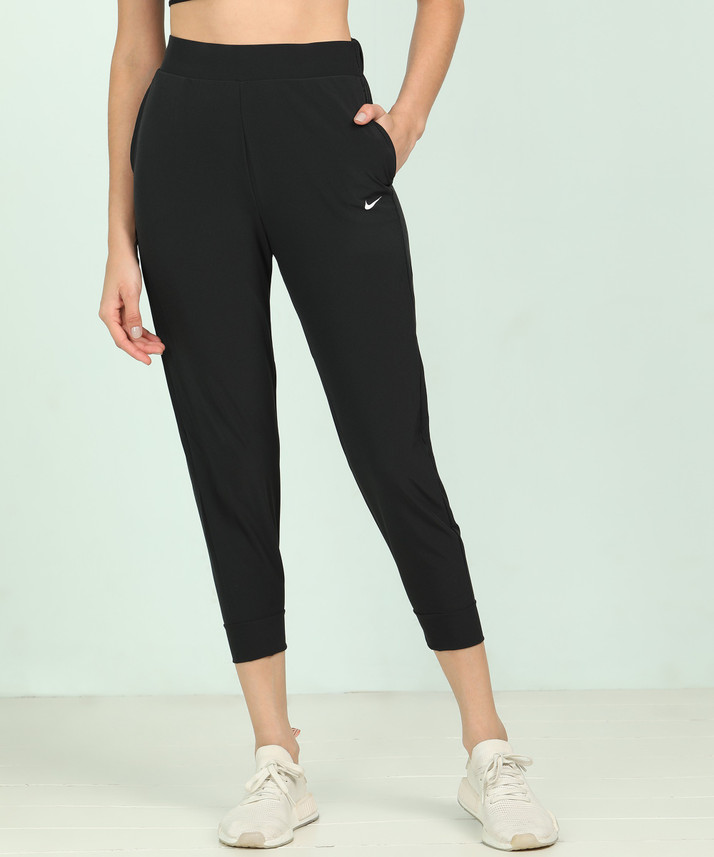 NIKE Solid Women Black Track Pants 