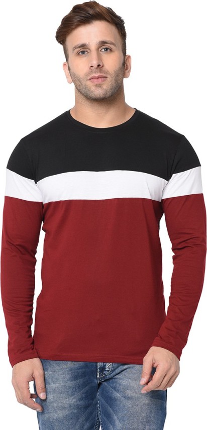 black and white striped t shirt flipkart