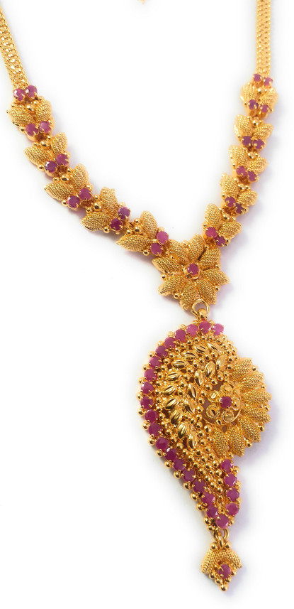 AFJ SHORT NECKLACE Ruby Gold-plated 