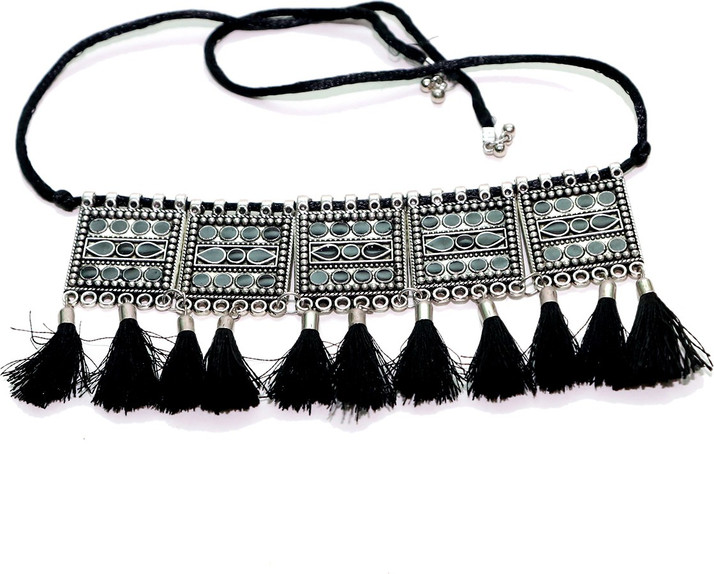 Fashion Factory Oxidized Silver Choker 