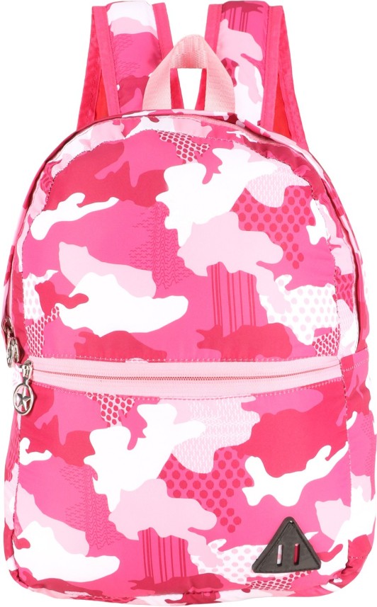 white camo pink backpack