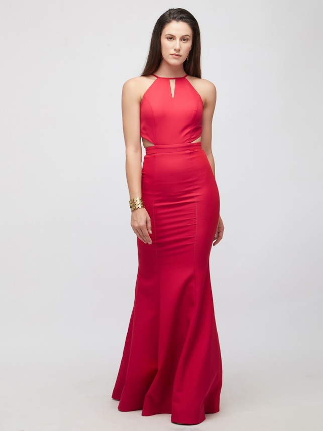 red maxi dress flipkart